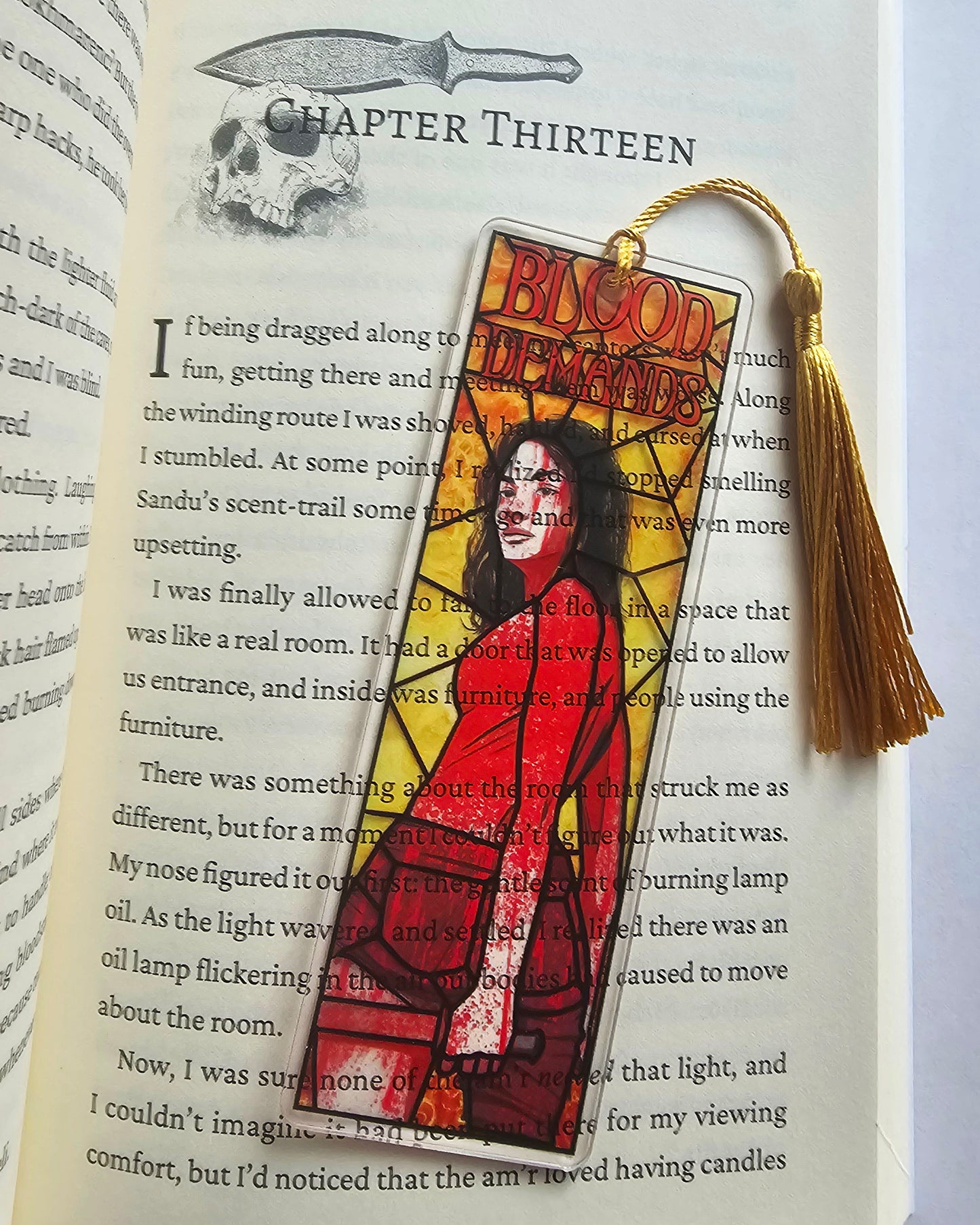Stained Glass Bookmark Blood Demands