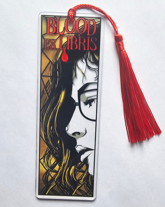 Stained Glass Bookmark Blood Ex Libris